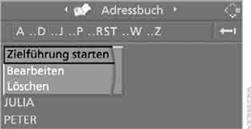 Ziele aus Adressbuch ändern