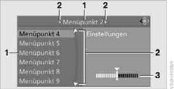 1 Menüpunkte sind meist in horizontalen