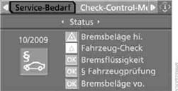 6. "Status" auswählen und Controller drücken.