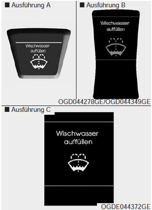 Wischwasser auffüllen