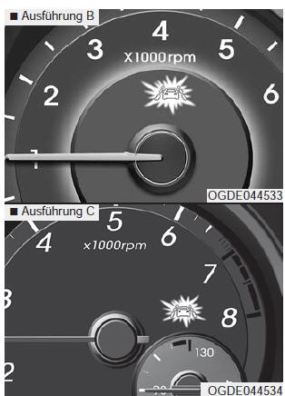 Handhabung des Spurhaltewarnsystems