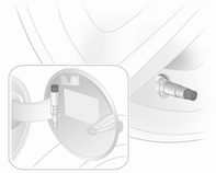 Bei Fahrzeugen mit Reifendruck- Kontrollsystem: Adapter auf Ventil schrauben.