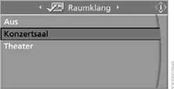 3. Controller drücken. Der Raumklangeffekt ist eingeschaltet.