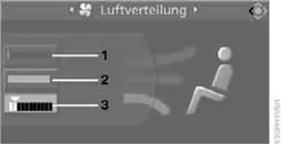 5. Controller drehen, um die Luftverteilung einzustellen.