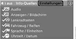 4. "Fahrzeug / Reifen" auswählen und Controller drücken.