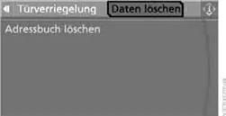6. "Adressbuch löschen" auswählen und Controller drücken.