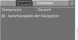 6. "Sprachausgabe der Navigation" auswählen und Controller drücken.