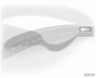 Der Lichtstrahl schwenkt in Abhängigkeit von der Lenkradstellung und der Geschwindigkeit.