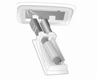 2. Glühlampe leicht in Richtung der federnden Klemme drücken und herausnehmen.
