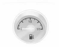 Anzeige des Kraftstofffüllstands im Tank je nach Betriebsart.